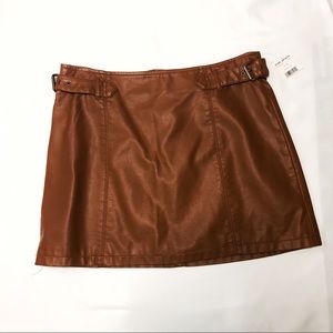 Free People Charli Faux Leather Skirt